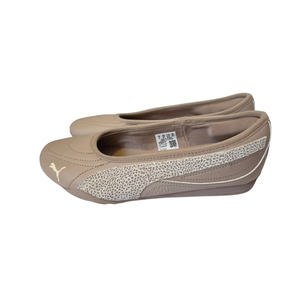Puma Bella Ballerina Taupe Rosewater Animal Print Flats Shoes 380666-02